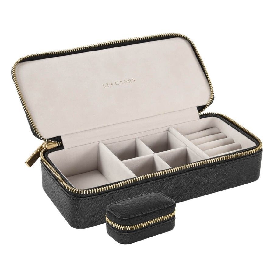 Stackers Large & Petite Travel Box Black Sieradenkoffer