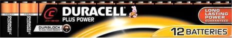 Duracell Plus C Alkaline Batterijen 12 stuks
