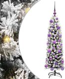 vidaXL Kunstkerstboom Groen 120 cm PVC en Staal en Kunststof