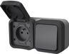 Aucune QUARX Dubbel stopcontact - Aqua Pro - Buiten, verticaal, IP55, 250V, 16A