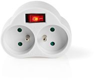 Nedis Stopcontact-Splitter - Frankrijk / Type-E (CEE 7/6) - Wit