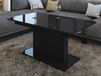 Table basse OPTIMUS 120>167.5 cm avec rallonge noir laqué brillant