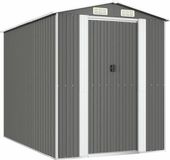 vidaXL Tuinschuur 192x274x223 cm gegalvaniseerd staal lichtgrijs