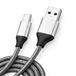 Globly USB Type-C kabel van polycarbonaat, 100 cm, snelle en duurzame oplaadkabel en overdracht