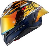 Nexx X.R3R Glitch Racer Orange Bleu Casque intégral - Taille XL