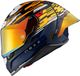 Nexx X.R3R Glitch Racer Orange Bleu Casque intégral - Taille XL