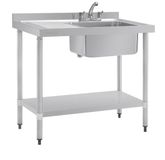 Vogue RVS Spoeltafel Met Afdruiprek Links - Vogue DY821