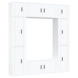 vidaXL 8-delige TV-meubelset bewerkt hout wit