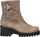 Gabor - Dames - Enkellaarsjes - Cowboylaarzen - Suède - Taupe - Maat 40.5