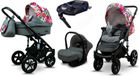 BabyLux® Sky Lark | 4in1 Kinderwagen Set | Grey Flex Hibiscus | Kombikinderwagen | Kinderwagense