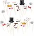 Chaks Foto props huwelijk thema set - 30x delig - op stokjes - photobooth props