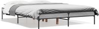 vidaXL Bedframe - Bewerkt Hout & Metaal - Grijs Sonoma Eiken - 140x190 cm