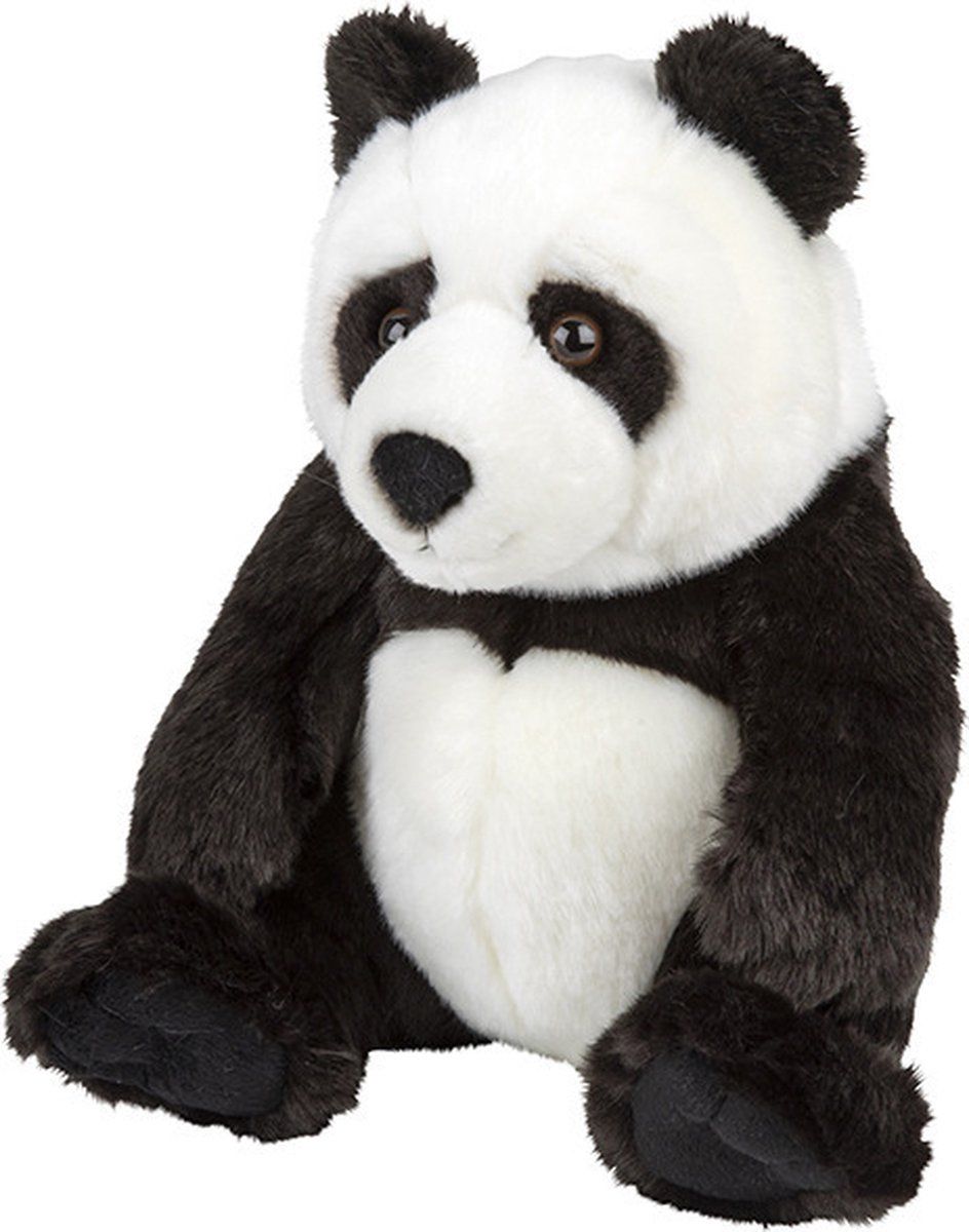 Nature Planet Pluche Panda knuffeldier 25 cm - Speelgoed dieren knuffels cadeau voor kinderen
