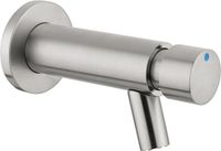 Plieger Robinet de chasse d'eau Napoli encastré rond inox à fermeture automatique - chrome brossé