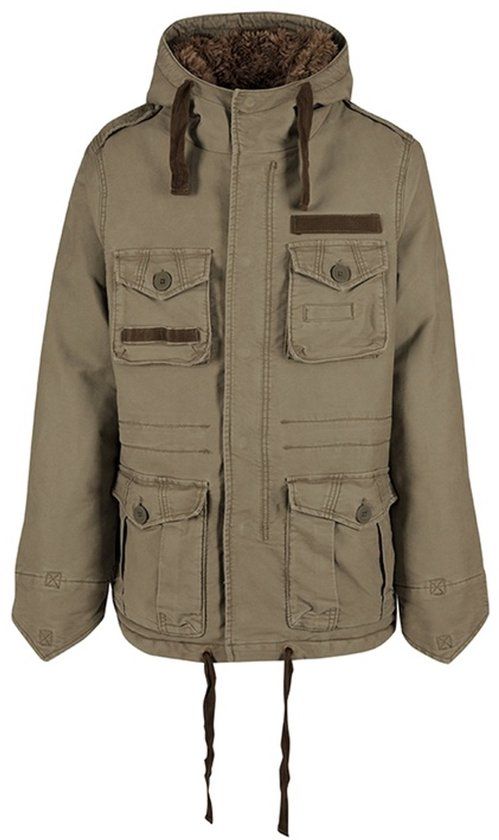 Brandit Respite Jacket Heren Winterjas - olijf - L