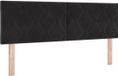 vidaXL - LED - Hoofdbord - Zwart - 144 cm - Fluweel