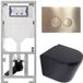 Geberit QeramiQ Dely Toiletset - Noir mat