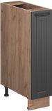 Vicco Apotheekkast Fame-Line, Donkergrijs/Goudkleurig Eiken, 20 cm