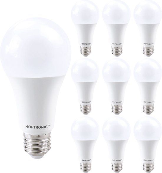 HOFTRONIC E27 LED Lampen - 15 Watt - 2700K Warm wit licht - Grote fitting - 10 stuks