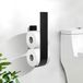 Unyqoos® Porte-rouleau de papier toilette auto-adhésif pour mur pour trois rouleaux design noir