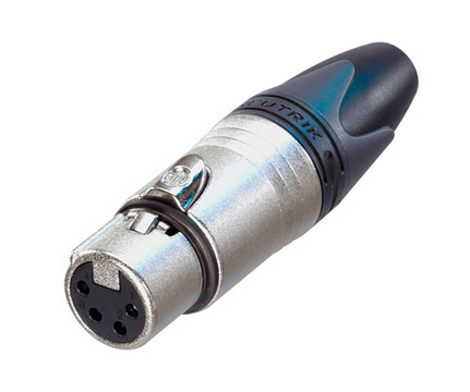 Neutrik NC4FXX - XLR connector - female - metallic, zwart