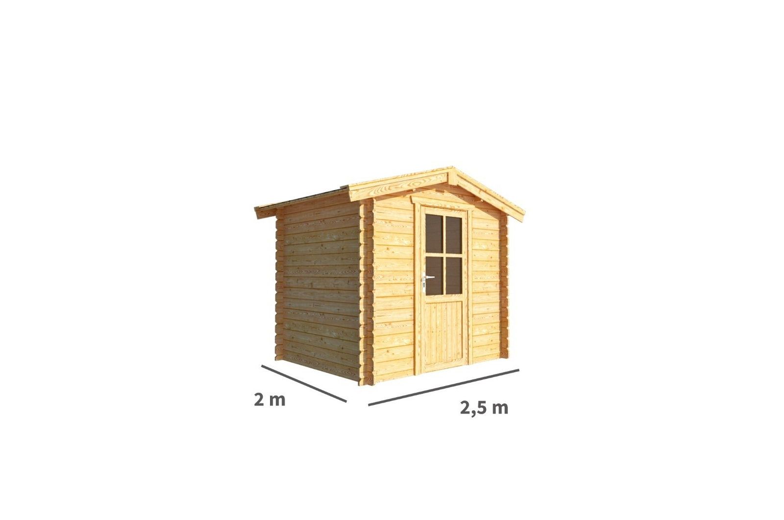Warentuin collection Blokhut, tuinhuisje Fenna-Amina 250 cm bij 200 cm diep zadeldak