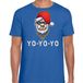 Bellatio Decorations Gangster / rapper Santa fout Kerstshirt / Kerst t-shirt blauw voor heren - Kerstkleding / Christmas outfit M