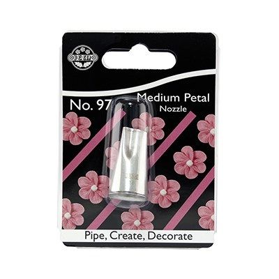 PME JEM Nozzle - Pastry Decorating Nozzle - Stainless Steel - 1.5mm - Medium Petal/Ruffle #97
