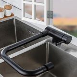 Sans marque Robinet de cuisine Noir - Robinet de cuisine - Ouverture de fenêtre - Conception pliable - 75 mm de hauteur