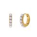 Lucardi Dames Stainless steel oorringen met parel voor dames - Oorbellen - Staal - Goudkleurig