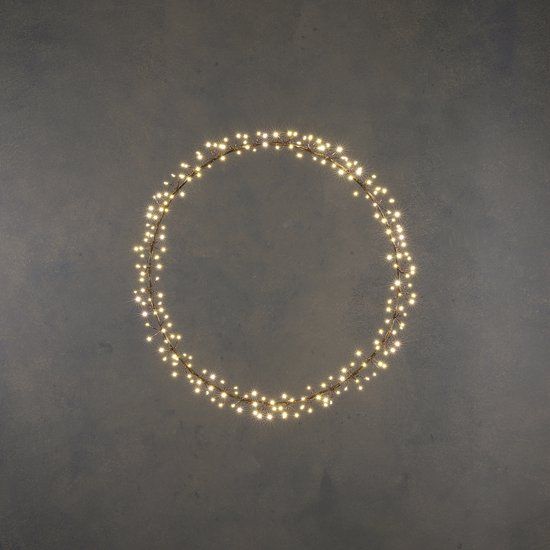 Luca Lighting Lichtkrans - Ø30 cm - Zwart - 108 LED - Warm Wit