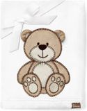 Be Mammy Babydeken - Dekbed - Kinderdeken - Wiegdeken - Dekentje Baby - 76 x 102 cm - Wit - beer