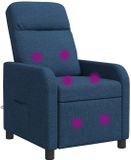 vidaXL Fauteuil Bleu Tissu