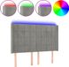 vidaXL Tête de lit LED - 147x16x118/128 cm - Velours - Gris Clair