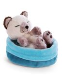 Knuffeldier NICI Knuffeldier Siam 63134, slapend in mandje, kleurrijk, zacht pluche