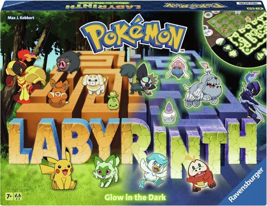 Ravensburger Pokémon Labyrinth Glow in the Dark - Strategisch Bordspel - 60 minuten speeltijd - Engels