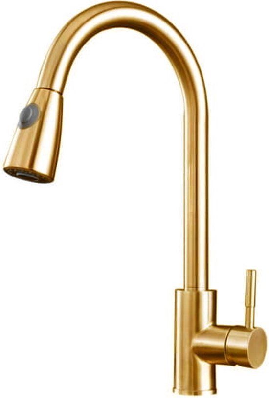 Viking Choice Keukenkraan goud - Uittrekbare kop tot 82 cm - Modern Design