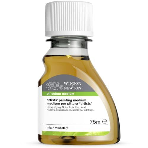 Winsor & Newton 3021734 Olieverfschilderijmedium, flesje 75 ml, sneldrogend impasto medium met een stevige consistentie en een lage penseelstreek, gemaakt van lijnolie standolie en terpentinesurrogaat