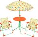 FUN HOUSE FRUITY'S Tuinmeubelset voor kinderen, met tafel, hoogte 46 x Ø 46 cm, twee stoelen, 53 x 38,5 x 37,5 cm (h x b x d) en een parasol hoogte 125 x Ø 100 cm, meerkleurig 713467
