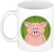 Bellatio Decorations Shoppartners Bv Varken mok - wit - keramiek - 300 ml - kinder beker varken