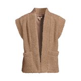 Orange Stars teddy gilet - zand