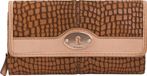 Fossil Portefeuille Femme Fossil Leather Wallet Maddox 24 Clutch Saddle Marron