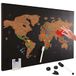 Bakaji Magnetisch whiteboard, wereldkaart om te krassen, wereldkaart, kras, afmetingen 60 x 40 cm, muur modern design met uitwisbare marker en magneten, cadeau-idee