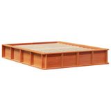 vidaXL Bedframe, Wasbruin, Massief Grenenhout, 135 x 190 cm