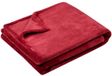 Stof Textiles Plaid/bankdeken Maribelle - rood - 130 x 160 cm - polyester fleece - 1 persoons