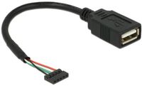 Delock Cable USB 2.0 pin header female 2.00 mm 5 pin > USB 2.0 Type-A female 15 cm
