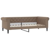 vidaXL Slaapbank 80x200 cm Kunstleer Cappuccinokleurig
