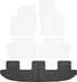 Frogum Rubbermatten Seat Alhambra 2010-2020 (geschikt voor de 3e zitrij) - Grijs/Wit