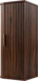 3xE living Armoire de salle de bain, bois de noyer, poignée dorée, 35,5 cm