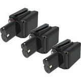 vhbw Set van 3 batterijen compatibel met Bosch PBM-serie 1e generatie gereedschap (1500 mAh, NiMH, 9,6 V)